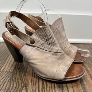 Miz Mooz Verona Collection leather slingback heel sandals size 41/10